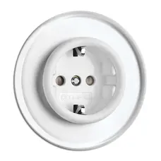 THPG STIKKONTAKT HVIT DUROPLAST