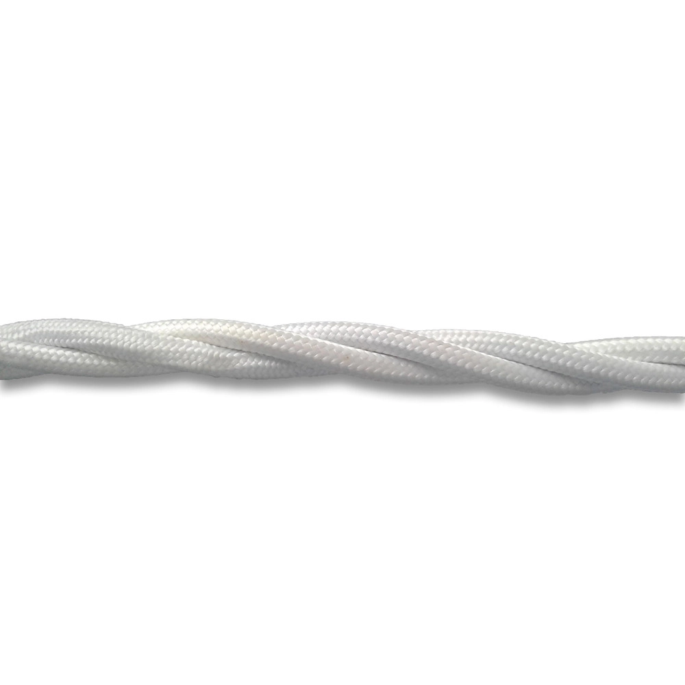 FND 3X2.5MM² 3M VRIDD TEKSTIL KABEL HVIT