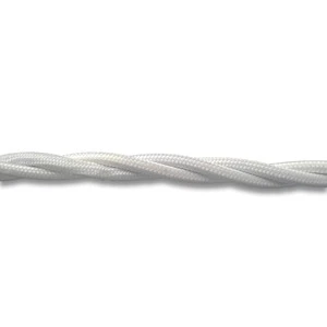 FND 3X1.5MM² 10M VRIDD TEKSTIL KABEL HVIT