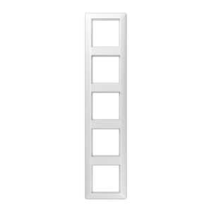 JUNG AS WHITE 5-GANG FRAME