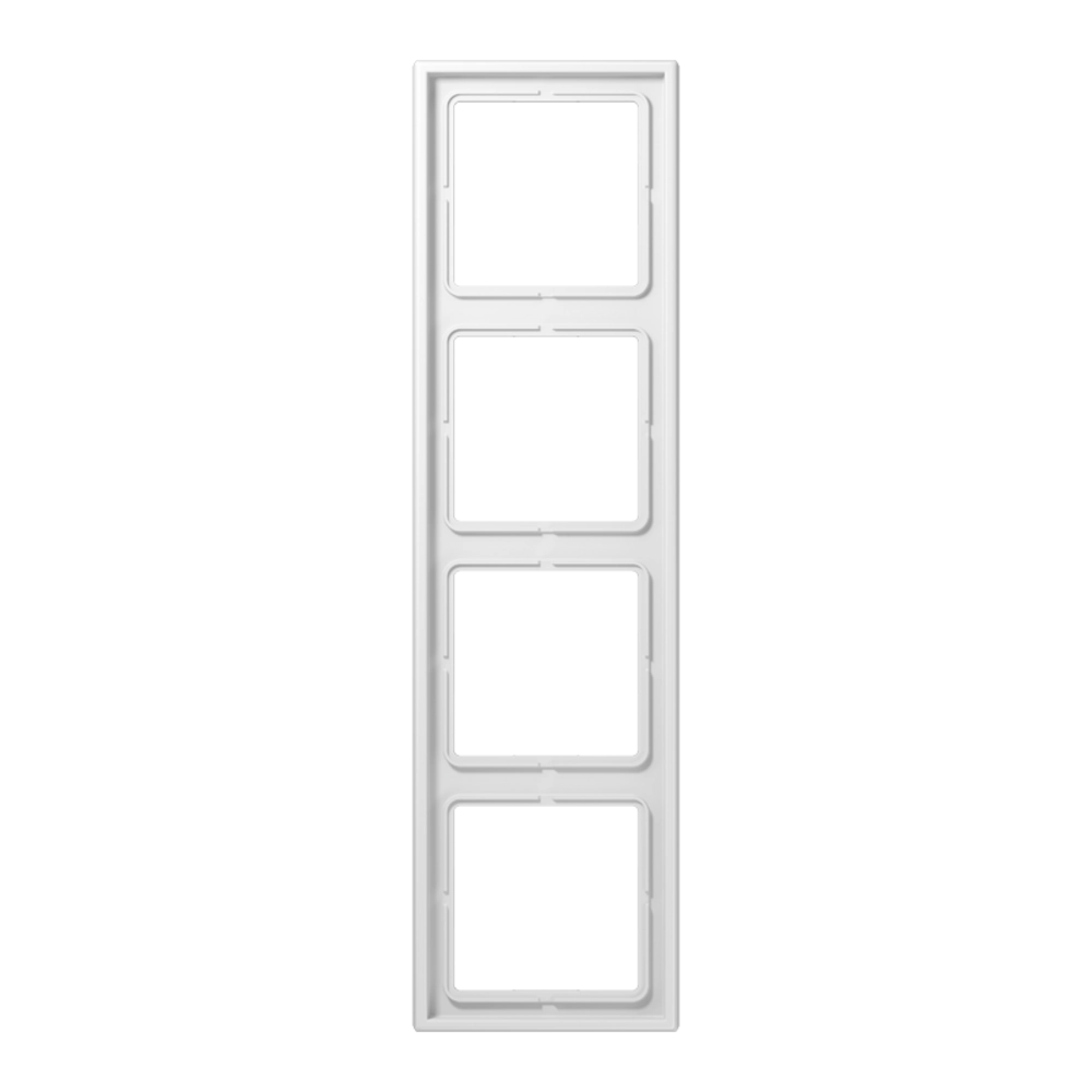 JUNG LS WHITE 4-GANG COVER FRAME