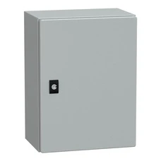 CRN 400X300X200 IP66 IK10 RAL7035 STEEL ENCLOSURE + MOUNTING PLATE