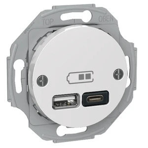 RENOVA DOBBEL USB A+C UTTAK HVIT